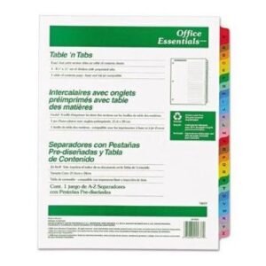 Separador de la  A-Z Colores - Office Essentials Table
