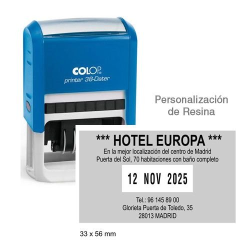 Sello Rectangular Fechador P-38D - Imagen 2