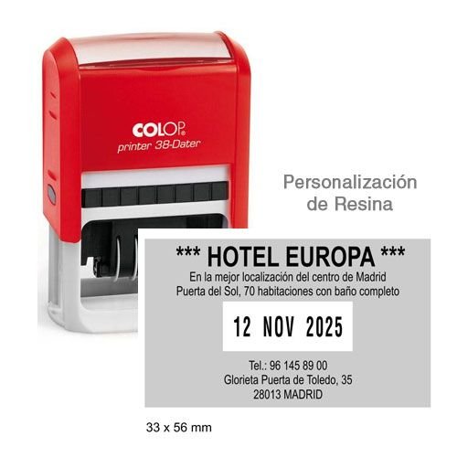 Sello Rectangular Fechador P-38D - Imagen 3