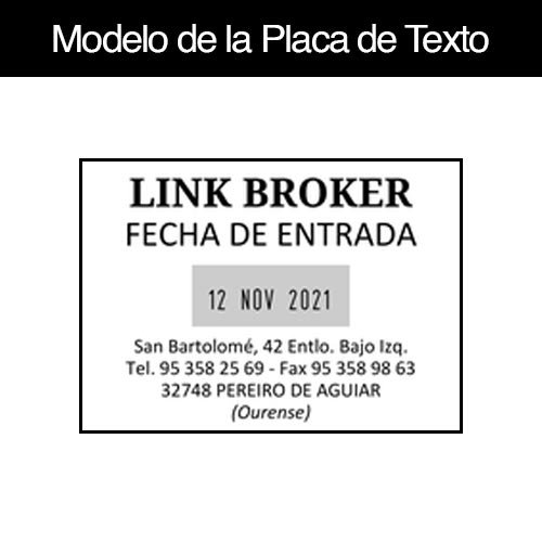 Sello Heavy Duty S-2860 Rectangular Fechador - Imagen 2