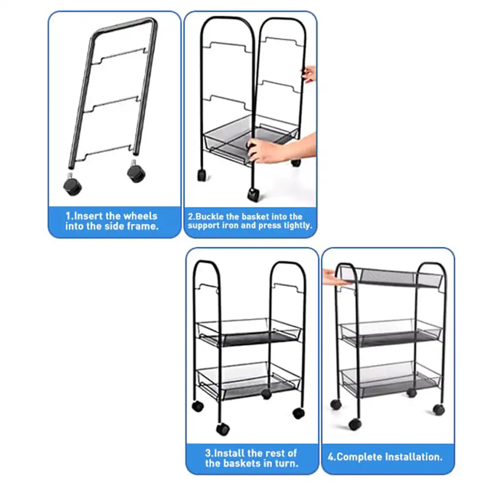 Organizador mesh de 3 compartimientos con ruedas - Imagen 2