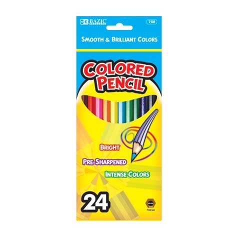 Lapices de Colores Bazic - Caja de 24 colores - Imagen 2