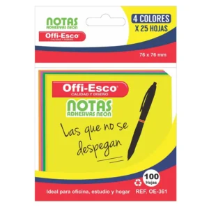Post It 3x3” Colores Neón