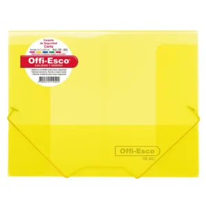 Carpeta plástica horizontal con liga
